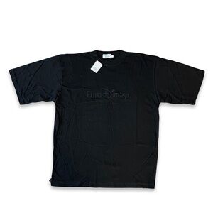 Deadstock Vintage Euro Disney Brand Embroidered Graphic T-Shirt Black M